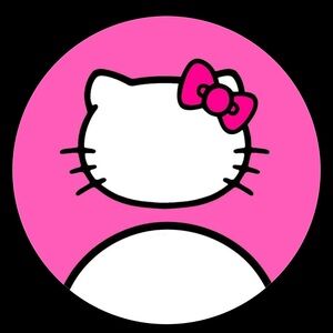 Hello Kitty White Silhouette with Pink Bow